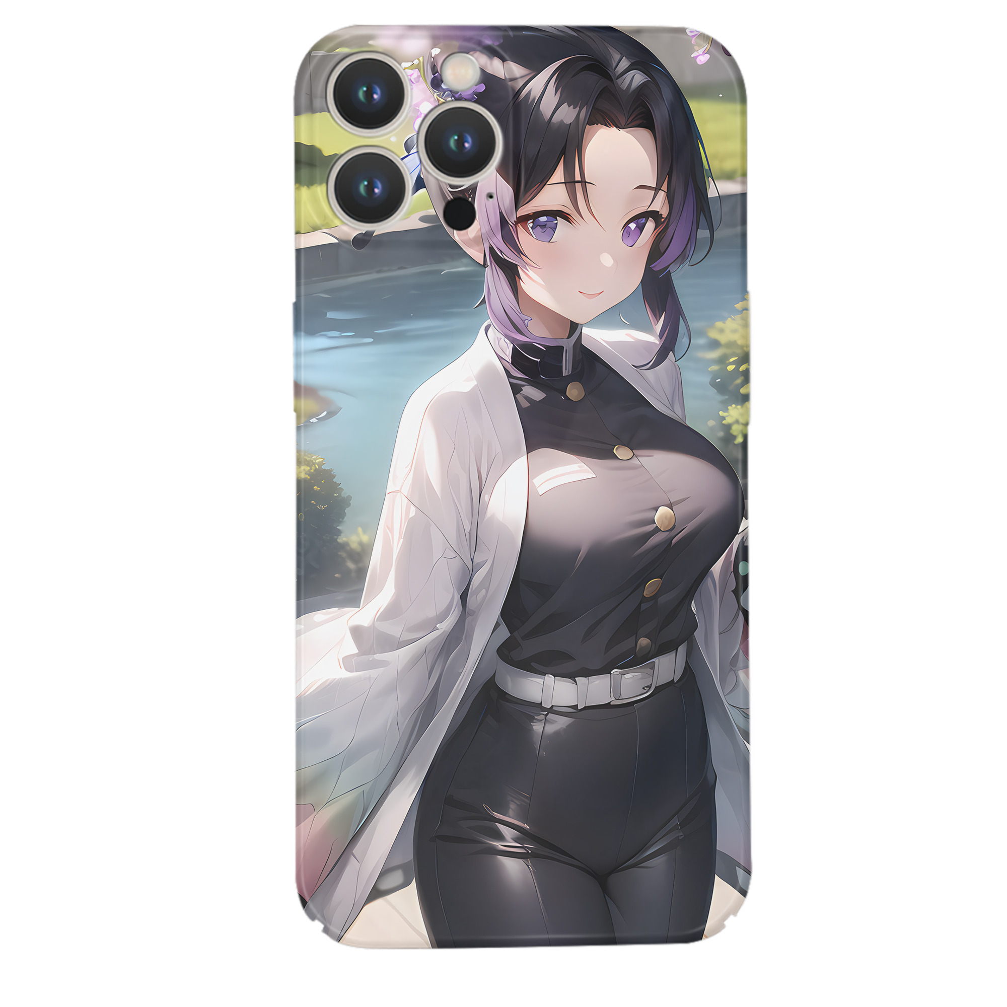 （画像用） 鬼滅の刃（きめつのやいば）蟲柱-胡蝶 しのぶ／こちょう しのぶ Kochou Shinobu 【iPhone 14シリーズ対応】ハードケース